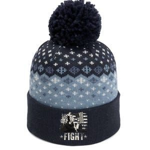 Donald Trump 2024 Fight Fight Fight Donald Trump Fist Pump The Baniff Cuffed Pom Beanie