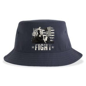 Donald Trump 2024 Fight Fight Fight Donald Trump Fist Pump Sustainable Bucket Hat