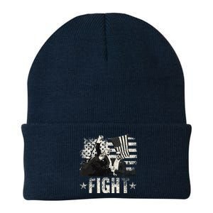 Donald Trump 2024 Fight Fight Fight Donald Trump Fist Pump Knit Cap Winter Beanie