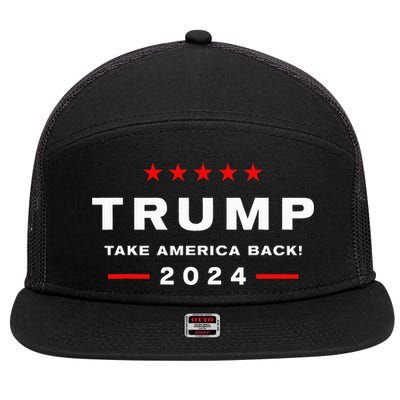 Donald Trump 2024 Take America Back Election  The Return  7 Panel Mesh Trucker Snapback Hat