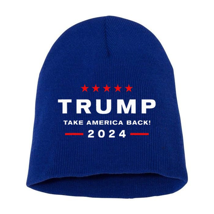 Donald Trump 2024 Take America Back Election  The Return  Short Acrylic Beanie