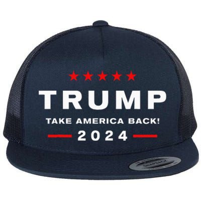 Donald Trump 2024 Take America Back Election  The Return  Flat Bill Trucker Hat