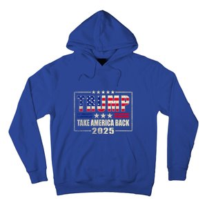 Donald Trump 2025 Take America Back American Flag Patriotic Hoodie