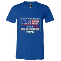 Donald Trump 2025 Take America Back American Flag Patriotic V-Neck T-Shirt