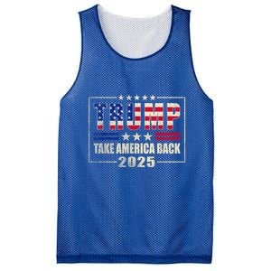 Donald Trump 2025 Take America Back American Flag Patriotic Mesh Reversible Basketball Jersey Tank