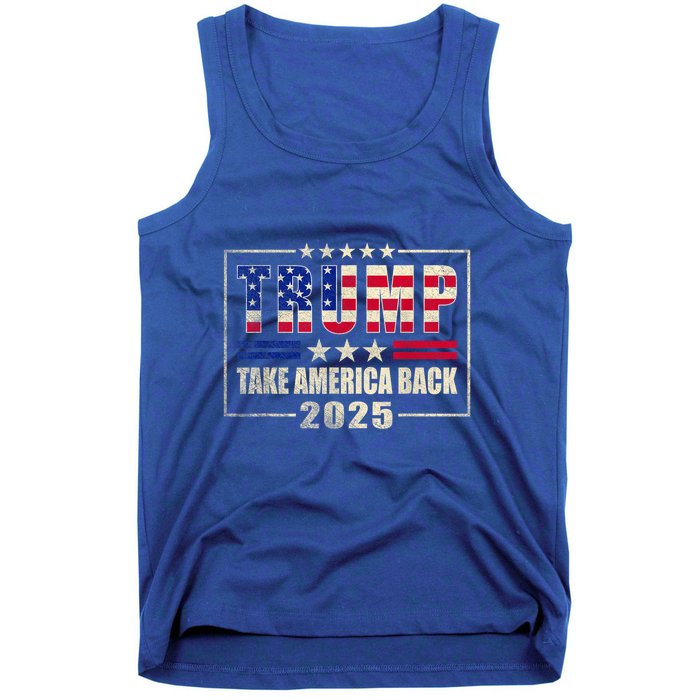 Donald Trump 2025 Take America Back American Flag Patriotic Tank Top