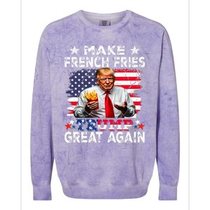 Donald Trump 2024 French Fry Make French Fries Great Again Colorblast Crewneck Sweatshirt