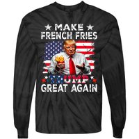 Donald Trump 2024 French Fry Make French Fries Great Again Tie-Dye Long Sleeve Shirt