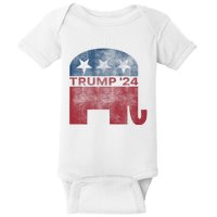 Donald Trump 2024 For President Pro Trump Vintage Republican Baby Bodysuit