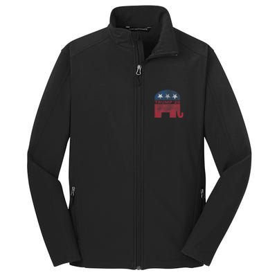 Donald Trump 2028 President Pro Trump Vintage Republican Core Soft Shell Jacket