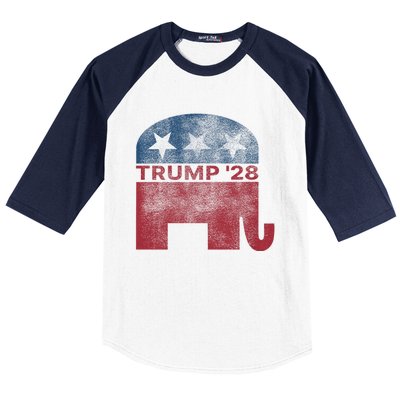 Donald Trump 2028 President Pro Trump Vintage Republican Baseball Sleeve Shirt