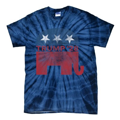 Donald Trump 2028 President Pro Trump Vintage Republican Tie-Dye T-Shirt