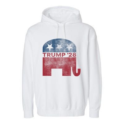 Donald Trump 2028 President Pro Trump Vintage Republican Garment-Dyed Fleece Hoodie