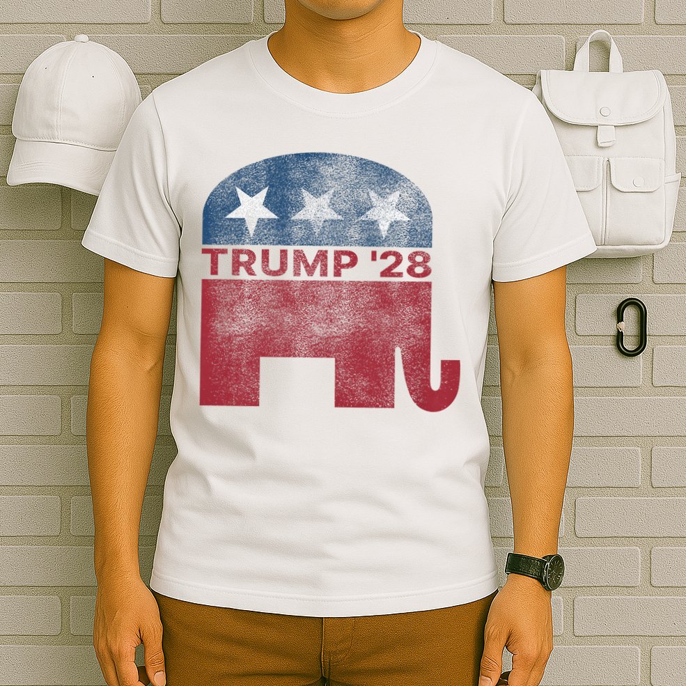 Donald Trump 2028 President Pro Trump Vintage Republican T-Shirt