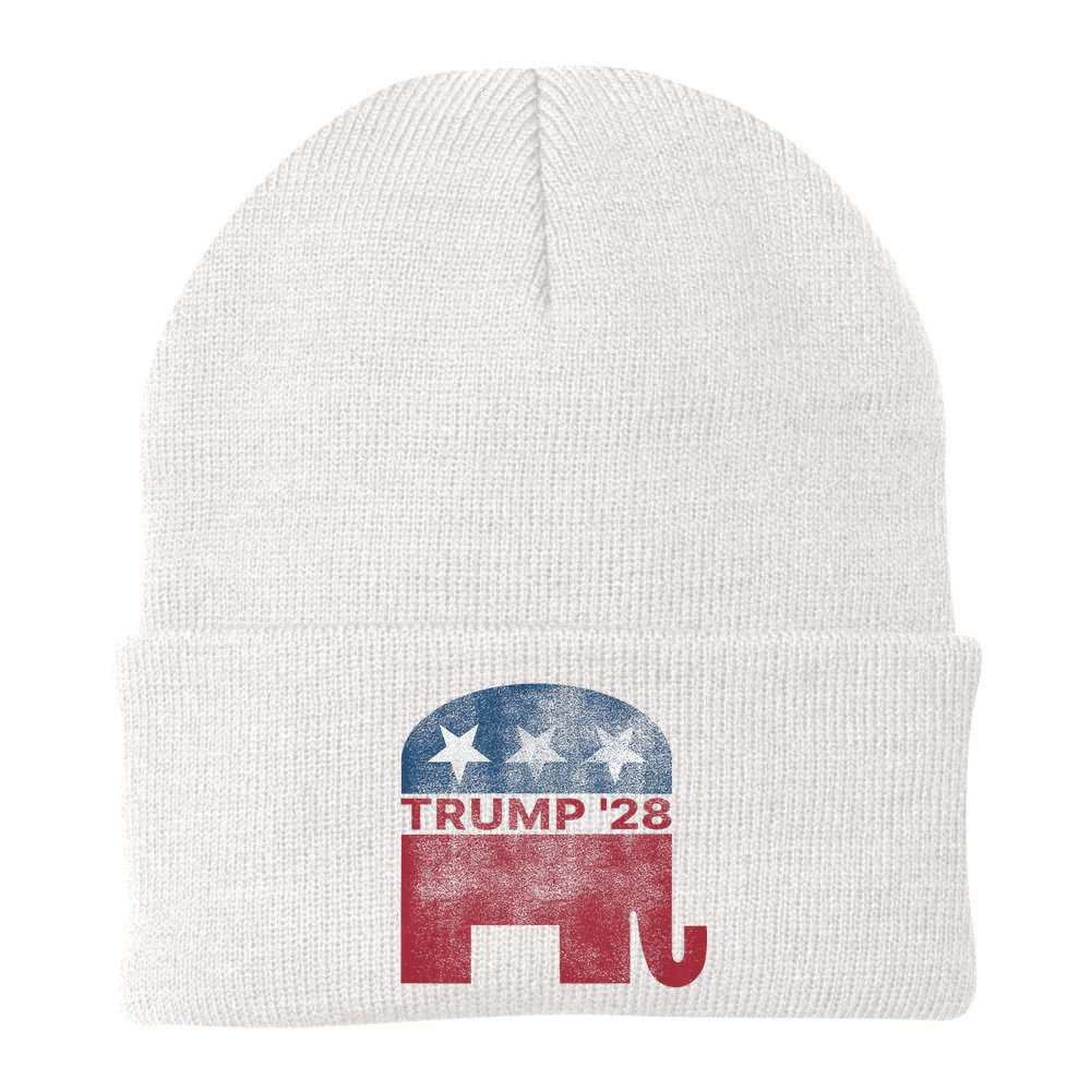 Donald Trump 2028 President Pro Trump Vintage Republican Beanie