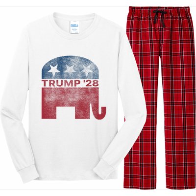 Donald Trump 2028 President Pro Trump Vintage Republican Long Sleeve Pajama Set