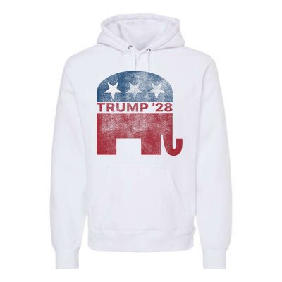 Donald Trump 2028 President Pro Trump Vintage Republican Premium Hoodie