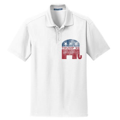 Donald Trump 2028 President Pro Trump Vintage Republican Dry Zone Grid Polo