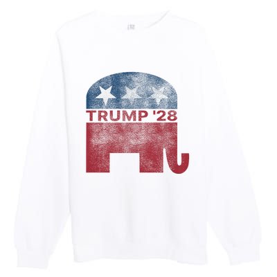 Donald Trump 2028 President Pro Trump Vintage Republican Premium Crewneck Sweatshirt