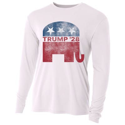 Donald Trump 2028 President Pro Trump Vintage Republican Cooling Performance Long Sleeve Crew