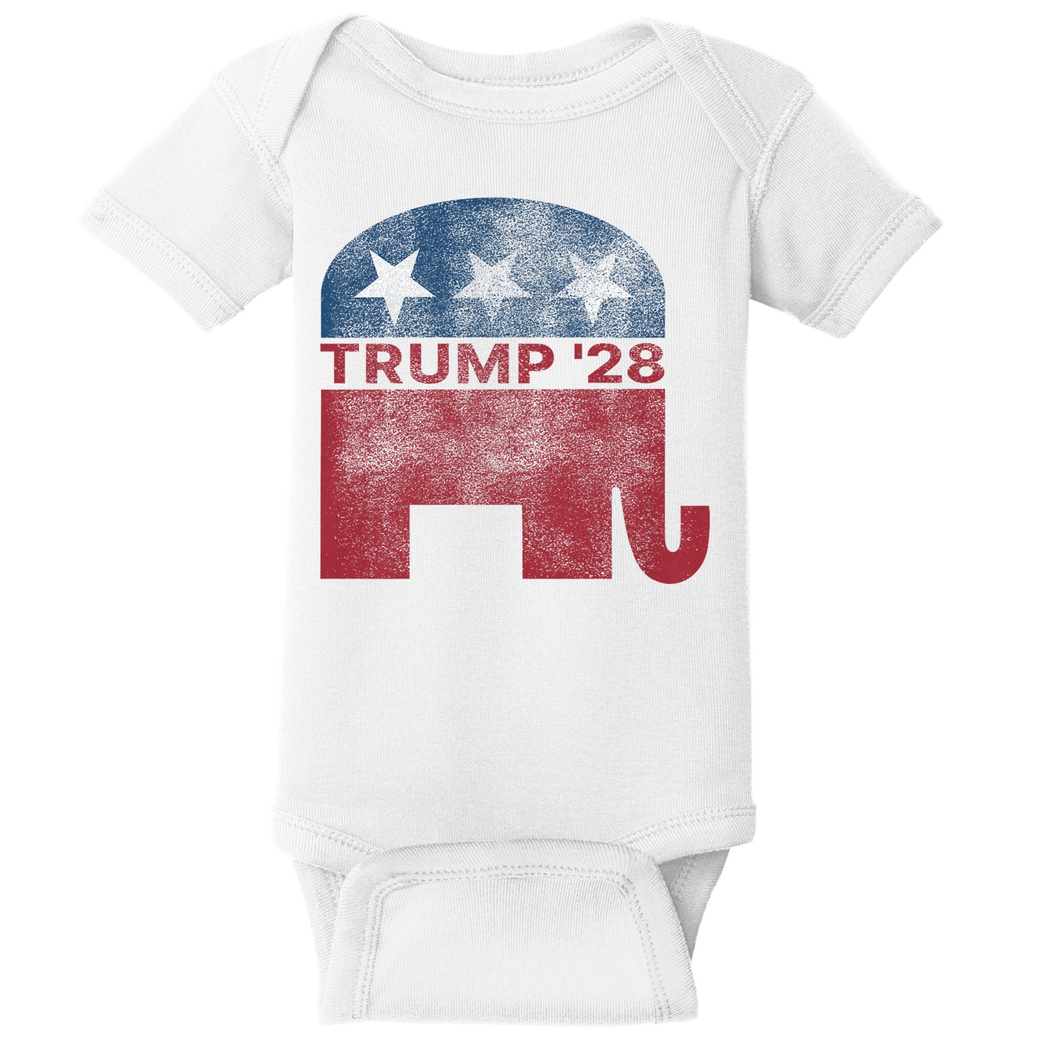 Donald Trump 2028 President Pro Trump Vintage Republican Baby Bodysuit