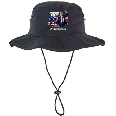 Donald Trump 2024 Take America Back American Flag Legacy Cool Fit Booney Bucket Hat