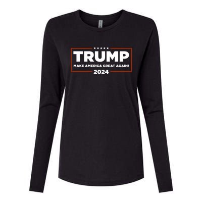 Donald Trump 2024 Make America Great Again MAGA Womens Cotton Relaxed Long Sleeve T-Shirt