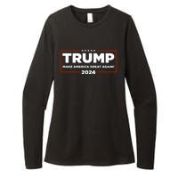 Donald Trump 2024 Make America Great Again MAGA Womens CVC Long Sleeve Shirt