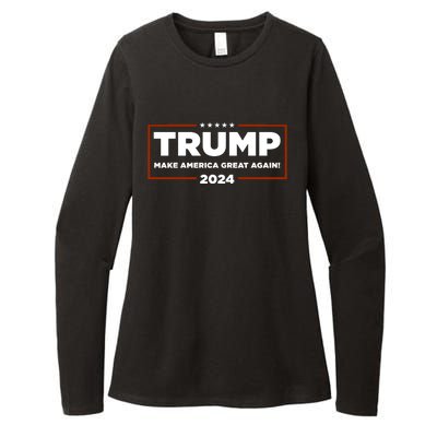 Donald Trump 2024 Make America Great Again MAGA Womens CVC Long Sleeve Shirt