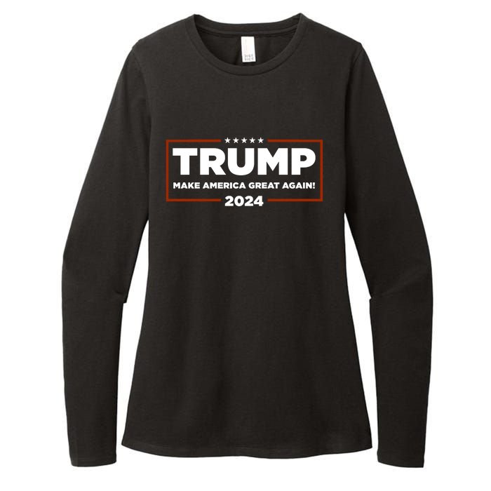 Donald Trump 2024 Make America Great Again MAGA Womens CVC Long Sleeve Shirt