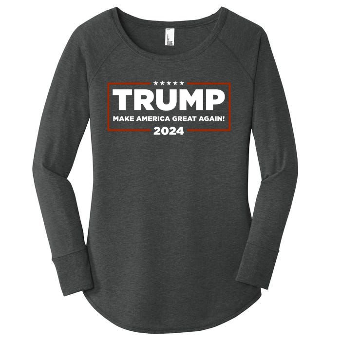 Donald Trump 2024 Make America Great Again MAGA Women's Perfect Tri Tunic Long Sleeve Shirt