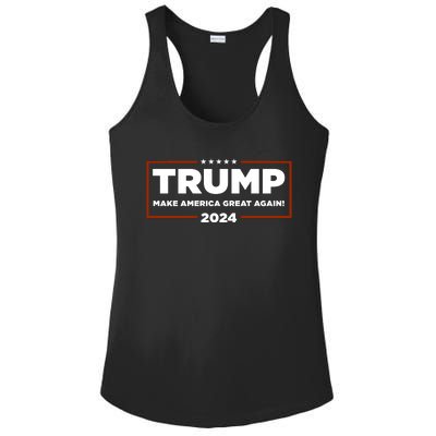 Donald Trump 2024 Make America Great Again MAGA Ladies PosiCharge Competitor Racerback Tank