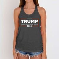 Donald Trump 2024 Make America Great Again MAGA Women's Knotted Racerback Tank