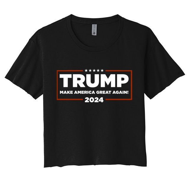 Donald Trump 2024 Make America Great Again MAGA Women's Crop Top Tee