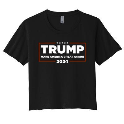 Donald Trump 2024 Make America Great Again MAGA Women's Crop Top Tee