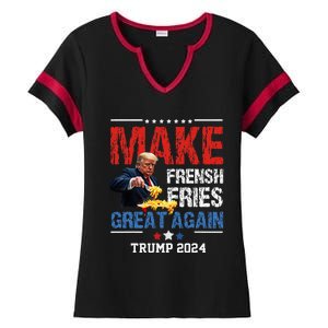 Donald Trump 2024 French Fry Make French Fries Great Again Ladies Halftime Notch Neck Tee