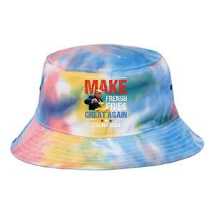 Donald Trump 2024 French Fry Make French Fries Great Again Tie Dye Newport Bucket Hat