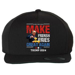 Donald Trump 2024 French Fry Make French Fries Great Again Wool Snapback Cap