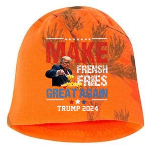 Donald Trump 2024 French Fry Make French Fries Great Again Kati - Camo Knit Beanie