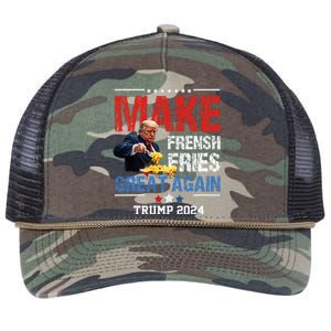 Donald Trump 2024 French Fry Make French Fries Great Again Retro Rope Trucker Hat Cap