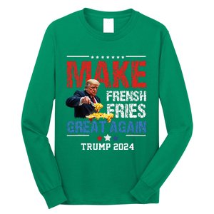 Donald Trump 2024 French Fry Make French Fries Great Again Long Sleeve Shirt