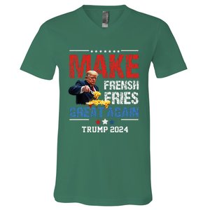 Donald Trump 2024 French Fry Make French Fries Great Again V-Neck T-Shirt