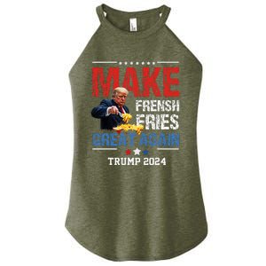 Donald Trump 2024 French Fry Make French Fries Great Again Women's Perfect Tri Rocker Tank