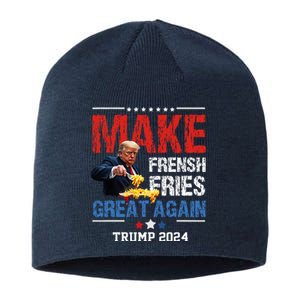 Donald Trump 2024 French Fry Make French Fries Great Again Sustainable Beanie