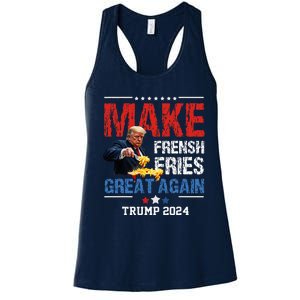 Donald Trump 2024 French Fry Make French Fries Great Again Women's Racerback Tank