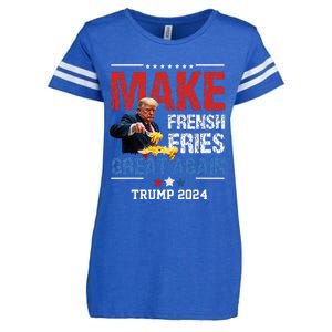 Donald Trump 2024 French Fry Make French Fries Great Again Enza Ladies Jersey Football T-Shirt