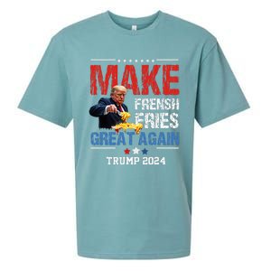 Donald Trump 2024 French Fry Make French Fries Great Again Sueded Cloud Jersey T-Shirt