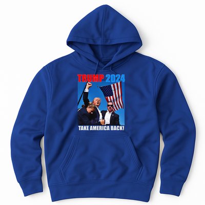 Donald Trump 2024 Take America Back American Flag Patriotic Hoodie