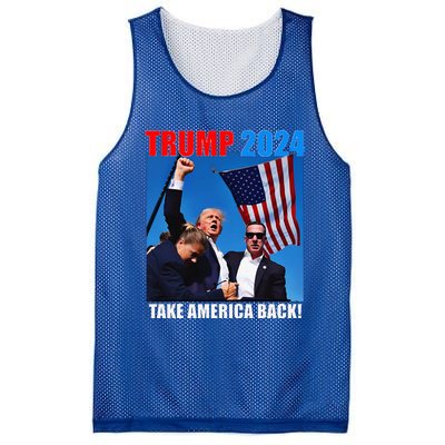 Donald Trump 2024 Take America Back American Flag Patriotic Mesh Reversible Basketball Jersey Tank