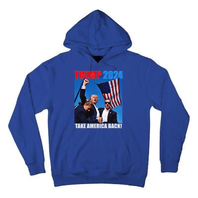 Donald Trump 2024 Take America Back American Flag Patriotic Tall Hoodie